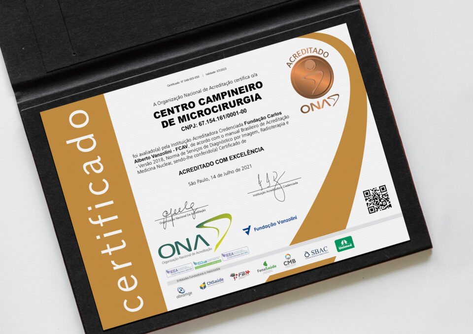 Recebemos o certificado “Acreditado ONA”, concedido pela Organização Nacional de Acreditação (ONA)